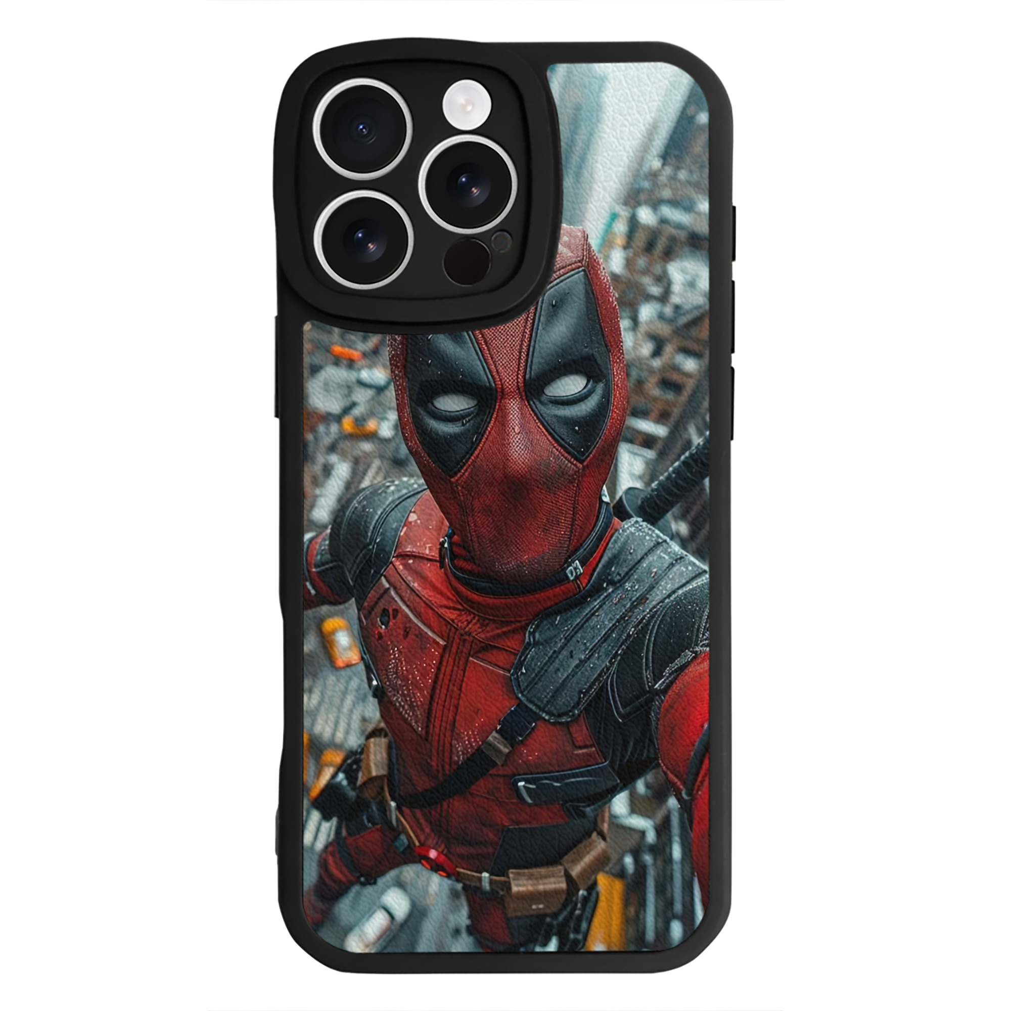 （画像用） Deadpool デッドプール 【iPhone 16シリーズ対応】シリコンスマホケース（レザー調） 材質：シリコン
